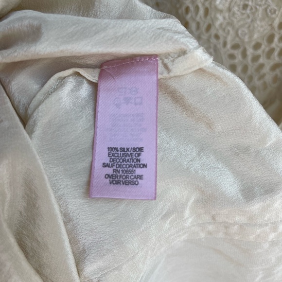 Calypso st. Barth creamy boho blouse silk size XS - Picture 5 of 10